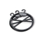 logotipo modificado para requisitos particulares suspensiones plásticas ovales negras de la bufanda del artículo del 17*13cm