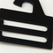 Suspensiones plásticas negras Logo Accept modificado para requisitos particulares los 6.1X7.4CM del lazo de la exhibición de gancho del picosegundo