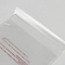 Bolso de plástico transparente auto-adhesivo de Customed Opp con el jefe